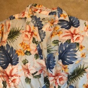 Hawaiian shirt shirt sleeved Mens M Oliver & Burke EUC